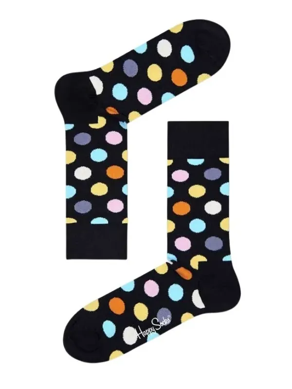 Bunte Punkte auf schwarzen Socken Bunte Punkte auf schwarzen Socken