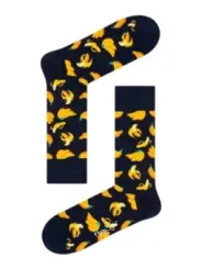 Gelbe Bananen auf blauen Socken